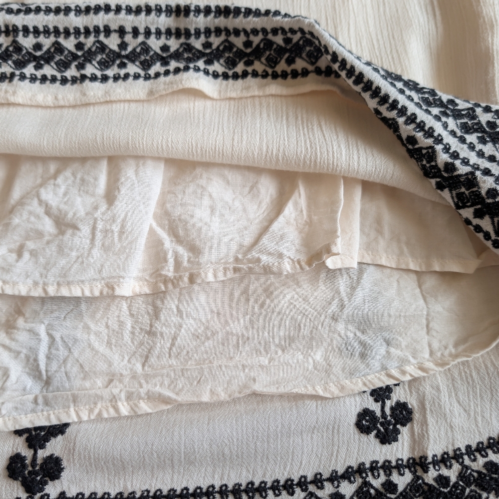 Free People Long Sleeve Embroidered Boho Tunic Dress Size Small - Picture 4 of 16